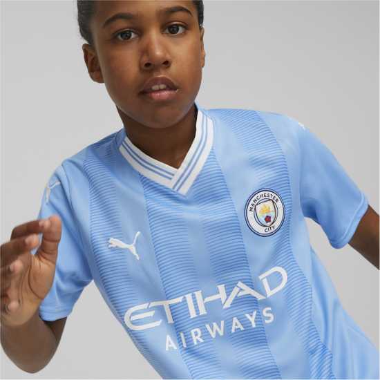 Puma Домакинска Футболна Фланелка Manchester City Home Shirt 2023 2024 Juniors  Community Shield Final