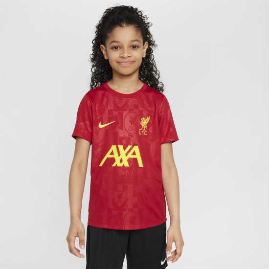 Детски тениски и фланелки Nike Liverpool Academy Pro Pre Match Shirt 2024 2025 Juniors Nike Liverpool Academy Pro Pre Match Shirt 2024 2025 Juniors Детски тениски и фланелки