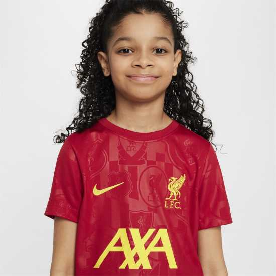 Детски тениски и фланелки Nike Liverpool Academy Pro Pre Match Shirt 2024 2025 Juniors Nike Liverpool Academy Pro Pre Match Shirt 2024 2025 Juniors Детски тениски и фланелки
