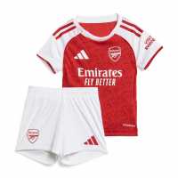 Adidas Домакинска Футболна Фланелка Arsenal Home Shirt & Shorts 2025 2026 Babies Adidas Домакинска Футболна Фланелка Arsenal Home Shirt & Shorts 2025 2026 Babies