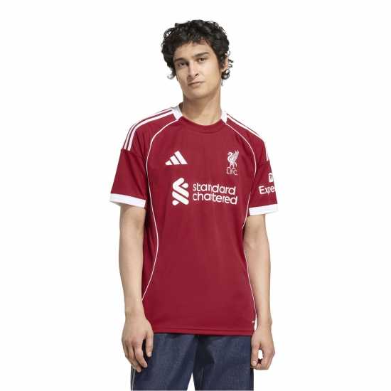 Adidas Домакинска Футболна Фланелка Liverpool Home Shirt 2025 2026 Adults Adidas Домакинска Футболна Фланелка Liverpool Home Shirt 2025 2026 Adults