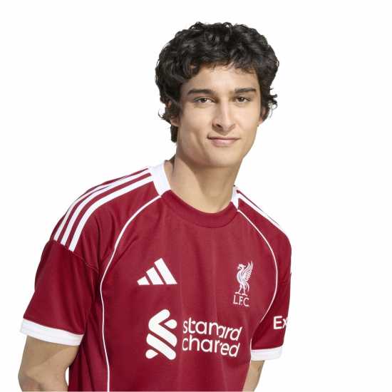 Adidas Домакинска Футболна Фланелка Liverpool Home Shirt 2025 2026 Adults Adidas Домакинска Футболна Фланелка Liverpool Home Shirt 2025 2026 Adults
