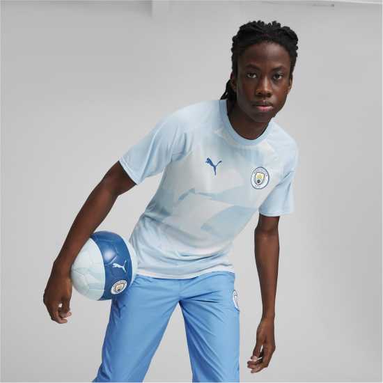 Puma Manchester City Pre-Match Short Sleeve Shirt 2023 2024 Adults  Мъжки ризи