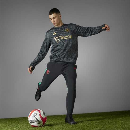 Adidas Manchester United Stone Roses Pre-Match Warm Top 2023 2024 Adults  Футболни тренировъчни якета