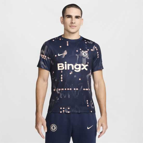 Всекидневно футболно облекло Nike Chelsea Pre Match Shirt 2024 2025 Adults Nike Chelsea Pre Match Shirt 2024 2025 Adults Всекидневно футболно облекло