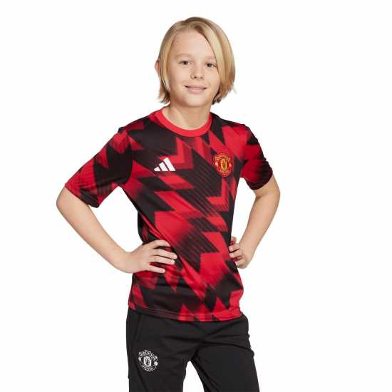 Adidas Manchester United Pre Match Shirt 2025 2026 Juniors  Детски тениски и фланелки