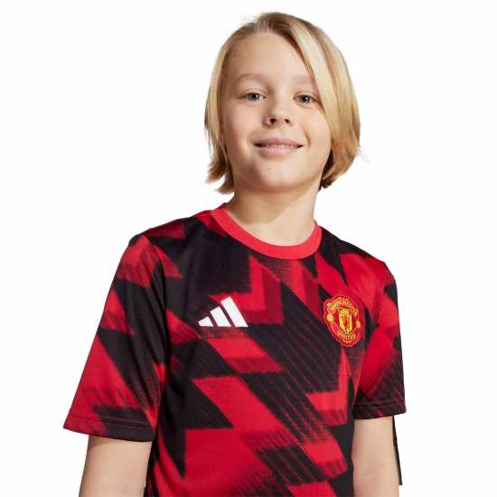 Adidas Manchester United Pre Match Shirt 2025 2026 Juniors  Детски тениски и фланелки