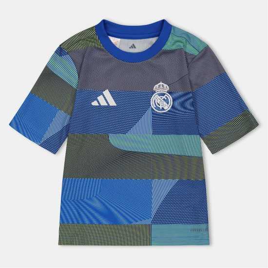 Детски тениски и фланелки Adidas Real Madrid Pre Match Shirt 2025 2026 Juniors Adidas Real Madrid Pre Match Shirt 2025 2026 Juniors Детски тениски и фланелки