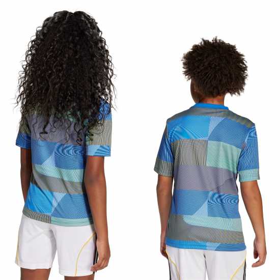 Детски тениски и фланелки Adidas Real Madrid Pre Match Shirt 2025 2026 Juniors Adidas Real Madrid Pre Match Shirt 2025 2026 Juniors Детски тениски и фланелки