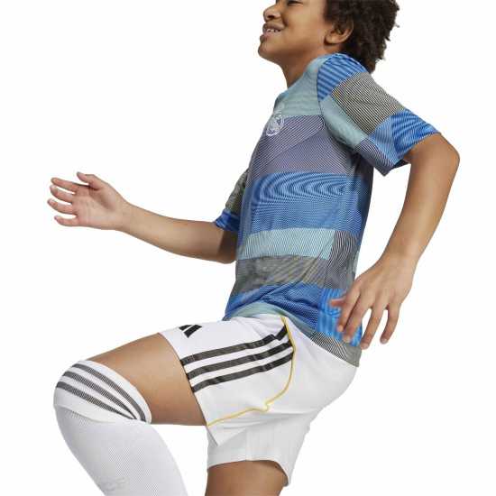 Детски тениски и фланелки Adidas Real Madrid Pre Match Shirt 2025 2026 Juniors Adidas Real Madrid Pre Match Shirt 2025 2026 Juniors Детски тениски и фланелки