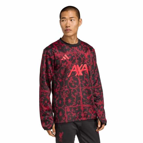 Футболни тренировъчни горнища Adidas Liverpool Pre Match Drill Top 2025 2026 Adults Adidas Liverpool Pre Match Drill Top 2025 2026 Adults Футболни тренировъчни горнища