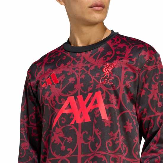 Футболни тренировъчни горнища Adidas Liverpool Pre Match Drill Top 2025 2026 Adults Adidas Liverpool Pre Match Drill Top 2025 2026 Adults Футболни тренировъчни горнища
