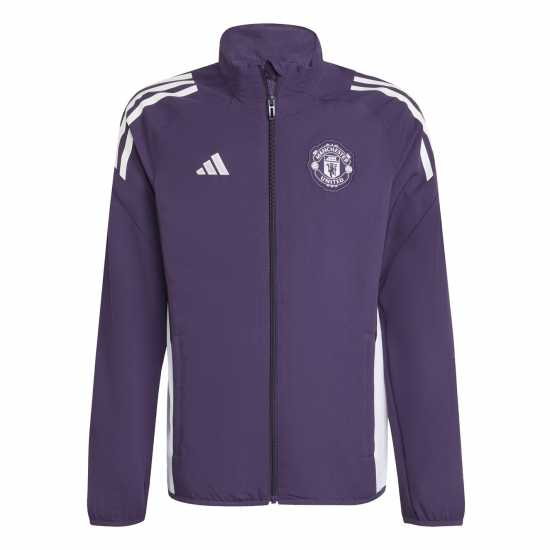 Футболни тренировъчни якета Adidas Manchester United Pre Match Jacket 2025 2026 Juniors Adidas Manchester United Pre Match Jacket 2025 2026 Juniors Футболни тренировъчни якета