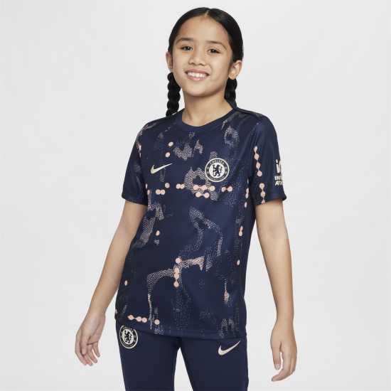 Детски тениски и фланелки Nike Chelsea Pre Match Shirt 2024 2025 Juniors Nike Chelsea Pre Match Shirt 2024 2025 Juniors Детски тениски и фланелки