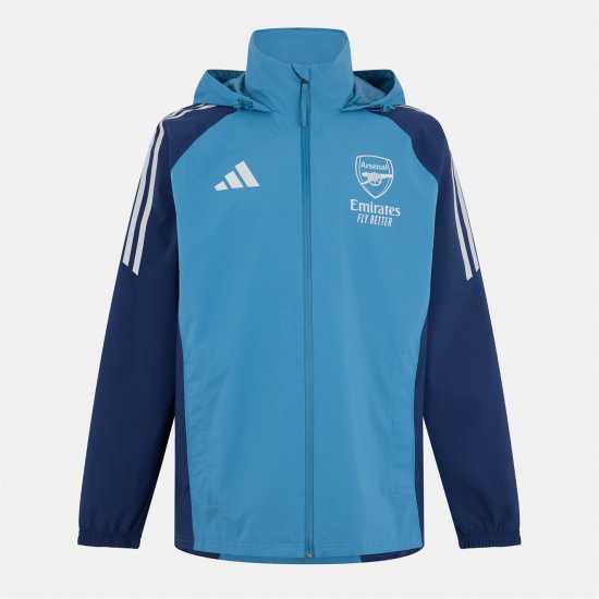 Adidas Men's Tiro 24 Arsenal 2025/2026 Waterproof Long Sleeve Licensed Rain Anorak  