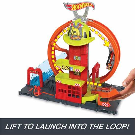 Hot Wheels City Super Loop Fire Station  Подаръци и играчки