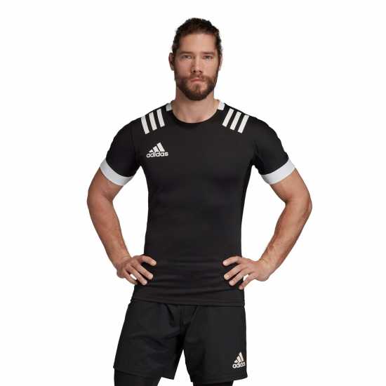 Adidas 3 Stripe Jersey Mens  - Мъжки ризи