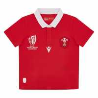Macron Домакинска Футболна Фланелка Wales Rugby Home Shirt 2023 2024 Infants
