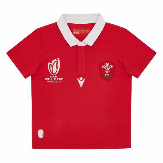 Macron Домакинска Футболна Фланелка Wales Rugby Home Shirt 2023 2024 Infants  Бебешки дрехи