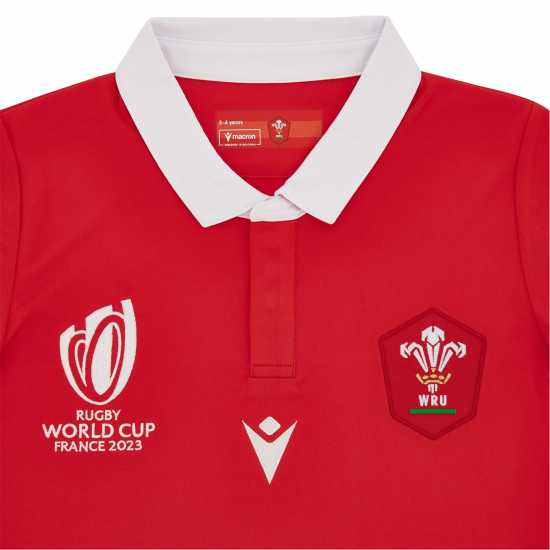 Macron Домакинска Футболна Фланелка Wales Rugby Home Shirt 2023 2024 Infants  Бебешки дрехи