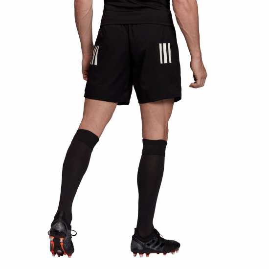 Adidas Мъжки Шорти Rugby Shorts Mens Black/White Мъжки къси панталони
