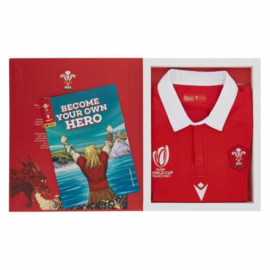 Macron Домакинска Футболна Фланелка Wales Rugby Limited Edition Home Shirt 2023 2024 Adults  Мъжки ризи