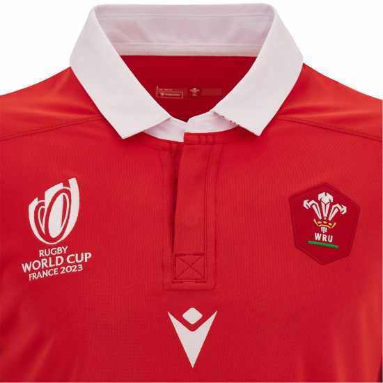Macron Домакинска Футболна Фланелка Wales Rwc 2023 Rugby Home Shirt  Adults