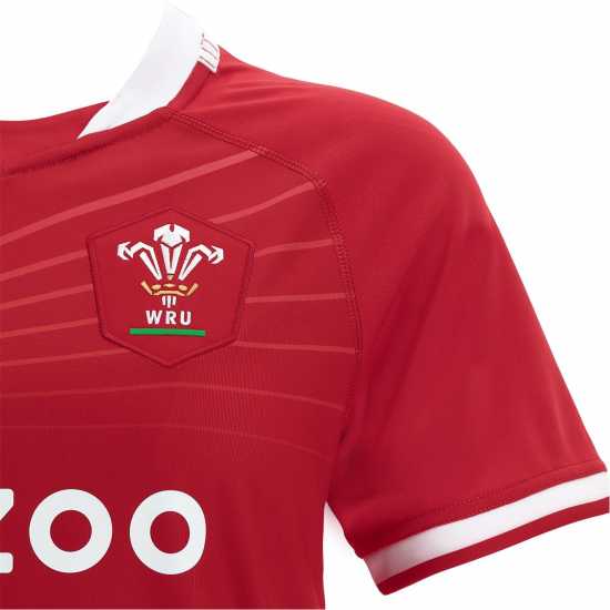 Macron Wales Home Rugby Shirt 2021 2022 Junior  