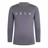 Oxen Men's Long Sleeve Baselayer Top Gun Grey 