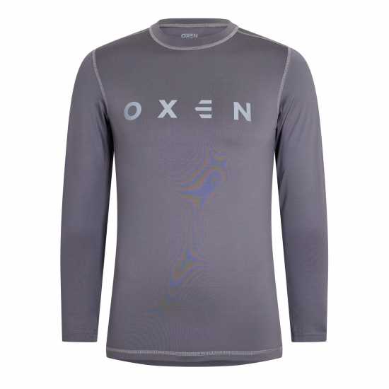 Oxen Men's Long Sleeve Baselayer Top Gun Grey 