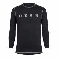 Oxen Men's Long Sleeve Baselayer Top Black 