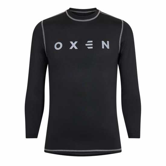 Oxen Men's Long Sleeve Baselayer Top Black 