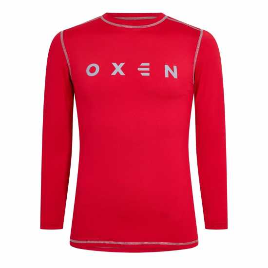 Oxen Men's Long Sleeve Baselayer Top Red 