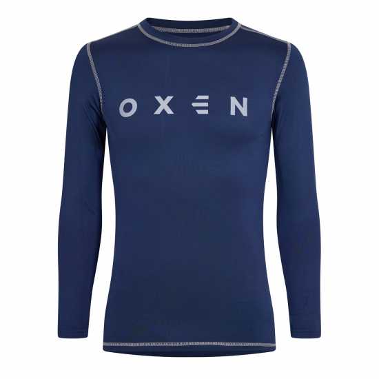 Oxen Men's Long Sleeve Baselayer Top Navy 