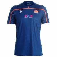 Macron Мъжка Риза Edinburgh Rugby 2019 20 Training Shirt Mens  Мъжко облекло за едри хора