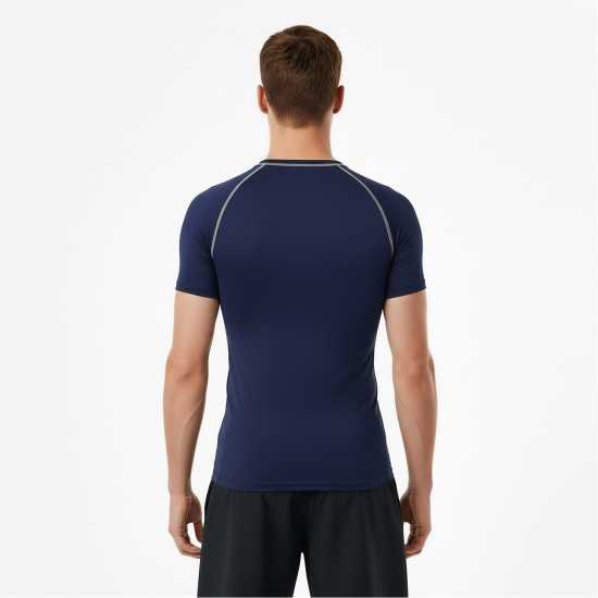 Oxen Men's Short Sleeve Baselayer Top Navy 