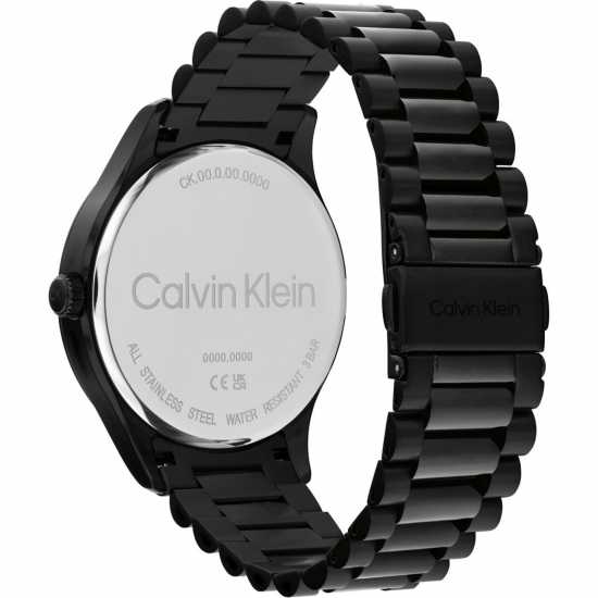 Calvin Klein Men's Calvin Klein black IP bracelet watch  Бижутерия
