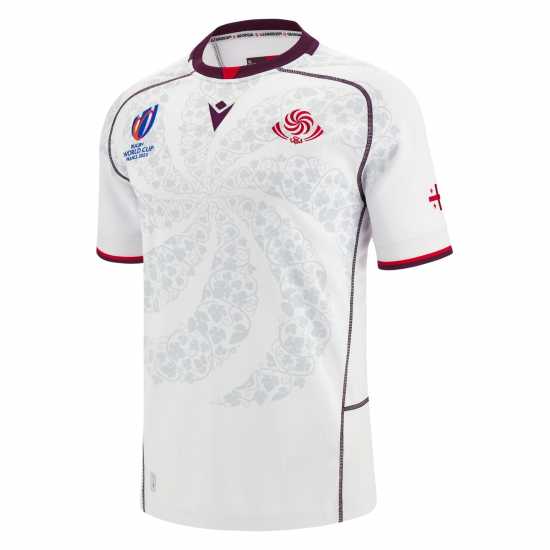 Macron Georgia Rwc 2023 Home Rugby Shirt Adults  - Мъжко облекло за едри хора