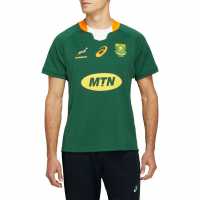 Asics South Africa Mens Home Rugby Shirt  Мъжко облекло за едри хора