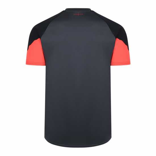 Umbro England Rugby Gym Top Mens Carbon/Black Мъжко облекло за едри хора