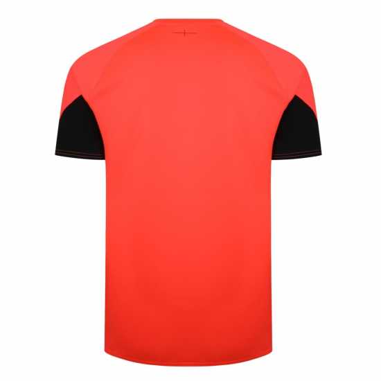 Umbro England Rugby Gym Top Mens Coral/Black Мъжко облекло за едри хора