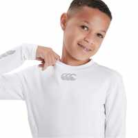 Canterbury Long Sleeve Thermal Top Juniors White Детски основен слой дрехи