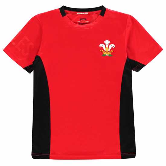 Team Rugby Тениска Момчета Poly T Shirt Junior Boys Wales Детски тениски и фланелки