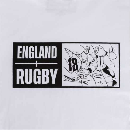Rfu Мъжка Тениска England Graphic T Shirt Mens  Mens Rugby Clothing