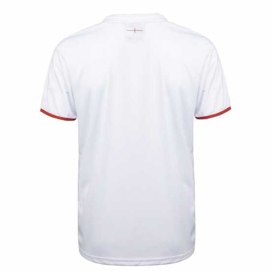 Rfu Мъжка Тениска England Poly T Shirt Mens White - Мъжки ризи