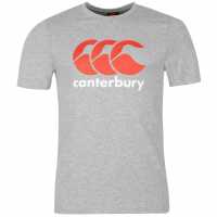 Canterbury Мъжка Тениска Large Logo T Shirt Mens Grey Мъжко облекло за едри хора