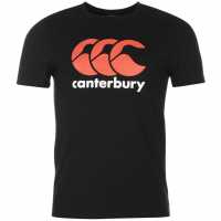 Canterbury Мъжка Тениска Large Logo T Shirt Mens Black/Red/White Мъжко облекло за едри хора