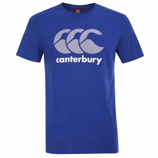 Canterbury Мъжка Тениска Large Logo T Shirt Mens Royal - Мъжко облекло за едри хора