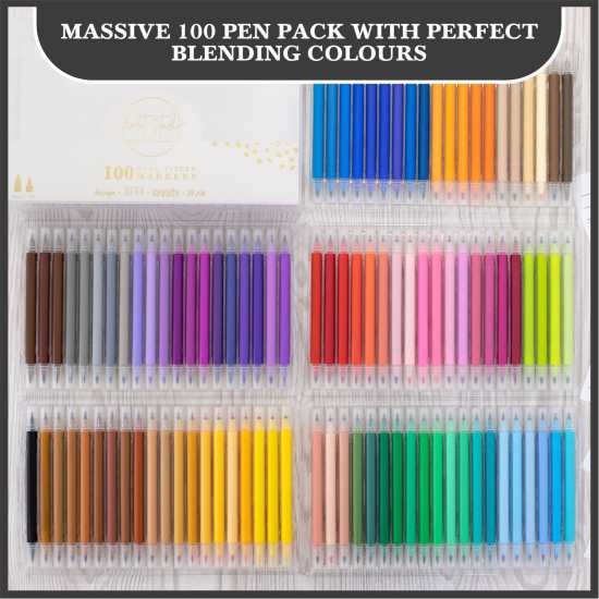 Violet Studio Dual Tip Brush Markers - 100Pk  Подаръци и играчки