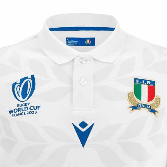 Macron Блуза С Яка Italy Rugby Away Polo Shirt 2023 2024 Adults  Mens Rugby Clothing
